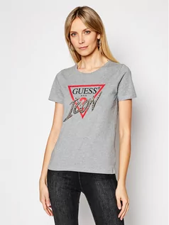 Koszulki i topy damskie - Guess T-Shirt Icon W1RI25 I3Z00 Szary Regular Fit - grafika 1