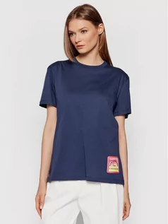 Koszulki i topy damskie - Karl Lagerfeld LAGERFELD T-Shirt 215W1708 Granatowy Relaxed Fit - grafika 1