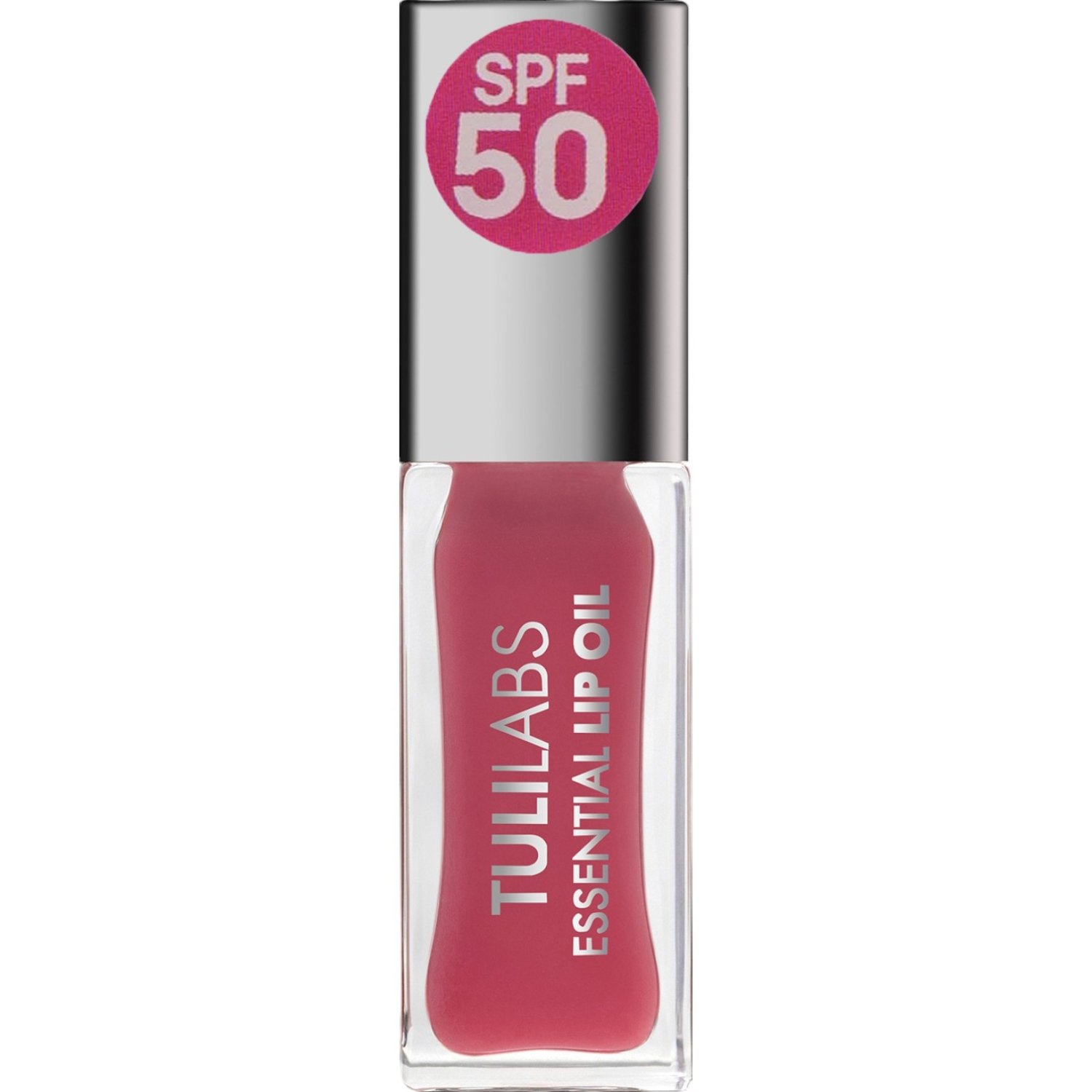 Tuli Labs Essential Lip Oil, Olejek do pielęgnacji ust SPF50, Pinky Mood