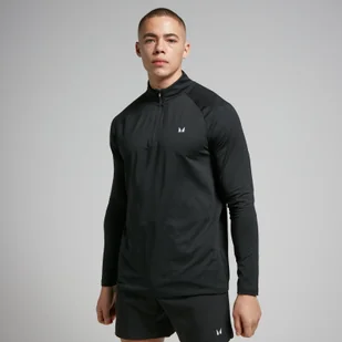 Męska bluza z suwakiem ¼ z kolekcji Training MP – czarna - XXXL - Bluzy męskie - miniaturka - grafika 1