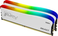 Pamięci RAM - Kingston FURY Beast RGB Biała 16GB [2x8GB 3200MHz DDR4 CL16 DIMM] - miniaturka - grafika 1