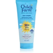 Kosmetyki kąpielowe dla dzieci - Childs Farm Suncare Sun Cream krem do opalania SPF 50+ bezzapachowy 100 ml - miniaturka - grafika 1