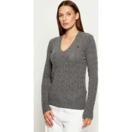 Swetry damskie - POLO RALPH LAUREN Wełniany sweter KIMBERLY Slim Fit z dodatkiem kaszmiru - miniaturka - grafika 1