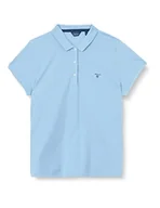 Koszule damskie - GANT Damska koszula polo Summer Pique, Gentle Blue, standardowa, Gentle Blue, M - miniaturka - grafika 1