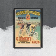 Plakaty - Plakat retro do salonu Championnat du Monde de Cross Cyclo Pedestre - miniaturka - grafika 1