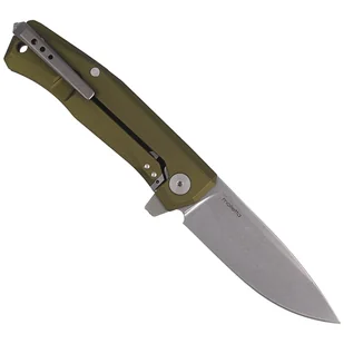 Nóż składany LionSteel Myto Green Aluminium, Stone Washed M390 by Molletta (MT01A GS) - Noże - miniaturka - grafika 3