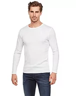 Koszulki męskie - G-STAR RAW Męski T-shirt Basic z okrągłym dekoltem i długim rękawem, biały (White 124-110), L - miniaturka - grafika 1