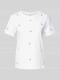 T-shirt o kroju regular fit z czystej bawełny model ‘KETTY LIFE’ - Koszulki i topy damskie - miniaturka - grafika 1