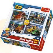 Puzzle - Trefl Puzzle 4w1 Bob Budowniczy Pracowity Dzień 34270 5900511342703 - miniaturka - grafika 1