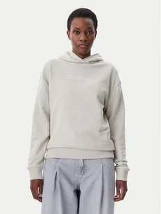 Calvin Klein Bluza Hero Logo K20K205449 Beżowy Regular Fit - Bluzy damskie - miniaturka - grafika 1