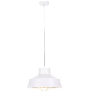 KET Loftowa LAMPA wisząca metalowa OPRAWA zwis biały złoty KET157 - Lampy sufitowe - miniaturka - grafika 1