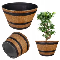 Donice - DONICZKA DONICA OGRODOWA DUŻA NA KWIATY OSŁONKA PLASTIKOWA OKRĄGŁA 52,5 cm - miniaturka - grafika 1