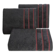 Ręczniki - Ręcznik Dona 30x50 cm czarny bawełna frotte z bordiurą - miniaturka - grafika 1