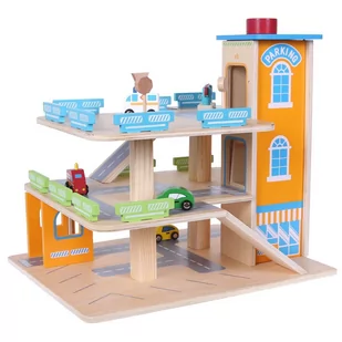Ecotoys Ecotoys, tor z autami i garażem, zestaw - Łamigłówki - miniaturka - grafika 2