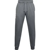 Spodnie męskie - Spodnie męskie Under Armour Rival Fleece 3Logo Jogger ciemnoszare 1357131 012-S - miniaturka - grafika 1