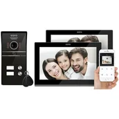 Domofony - Zestaw wideodomofonowy EURA VDP-82C5 Czarny - miniaturka - grafika 1