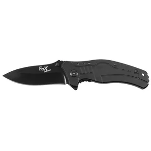 MFH Nóż składany Fox Outdoor 19 cm Black (44613) 44613 - Noże - miniaturka - grafika 1