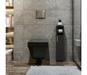 Szafki łazienkowe - Szafka z uchwytem na papier toaletowy STAR 65x15 cm antracyt - miniaturka - grafika 1