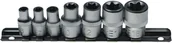 Klucze i nasadki - BGS nasadka na klucz nasadowy wkładki do profili E, 6,3 MM, 1/4 cala i 10 MM 3/8 cala, 7-częściowy, 2027 - miniaturka - grafika 1