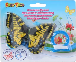 Eddy Toys Latawiec motyl dla dzieci E-19435-YLW-BLK - Zabawki i gry sportowe - miniaturka - grafika 1