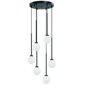 Oprawy, klosze i abażury - LAMPA wisząca Ota VI Orlicki Design modernistyczna OPRAWA szklane kule ZWIS kaskada balls biała czarna - miniaturka - grafika 1