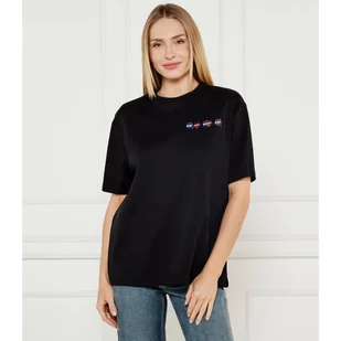 Karl Lagerfeld T-shirt IKON Oversize fit - Koszulki i topy damskie - miniaturka - grafika 1