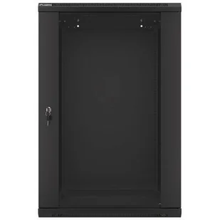Lanberg Szafa 19" 18U, 600x600, czarna FLAT PACK WF01-6618-10B - Szafy rack - miniaturka - grafika 1