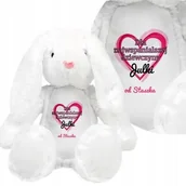Maskotki i pluszaki - PRZYTULANKA Królik Dla Dziewczyny Własne IMIĘ Love - miniaturka - grafika 1