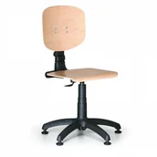 Fotele i krzesła biurowe - Antares Krzesło pracownicze, siedzisko i oparcie ze sklejki - plastikowy krzyż, ślizgacze 12906009 - miniaturka - grafika 1