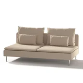 Pokrowce na meble - Dekoria pl pl Pokrowiec na moduł Söderhamn 3-osobowy Caffe Latte beżowy) 186 x 99 x 83 cm Cotton Panama 1006-702-01 - miniaturka - grafika 1