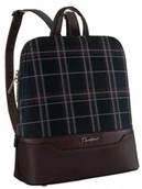 Plecaki - Miejski plecak damski z frontem w kratę, skóra ekologiczna — David Jones - miniaturka - grafika 1