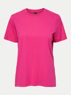 Koszulki i topy damskie - Pieces T-Shirt Ria 17140802 Różowy Regular Fit - miniaturka - grafika 1
