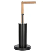 Akcesoria łazienkowe - Stojak łazienkowy ze szczotką WC Aurora S Black DSM - miniaturka - grafika 1