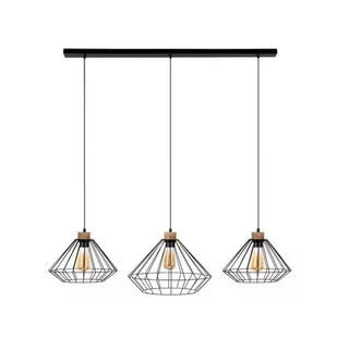 Britop Loftowa LAMPA wisząca RAQUELLE 187319304 druciana OPRAWA industrialny zwis czarny drewno - Lampy sufitowe - miniaturka - grafika 1