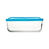 Pozostałe akcesoria kuchenne - Bormioli Rocco POJEMNIK SZKLNY Z POKRYWĄ FRIGOVERRE PROSTOKĄTNY 26X21 CM zakupy dla domu i biura 351504 - miniaturka - grafika 1