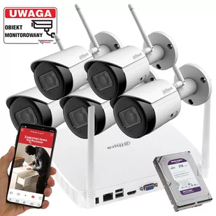 Monitoring firmy 5 kamer WiFi 4MPx IPC-HFW1430DS-SAW-0280B Detekcja ruchu Mikrofon Aplikacja - Zestawy do monitoringu - miniaturka - grafika 1