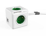 Przedłużacze i rozgałęźniki - Allocacoc Przedłużacz 4x250V schuko kabel PowerCube Orginal Extended 2xUSB Rozgałęźnik 7014 1402GN/DEEUPC - miniaturka - grafika 1