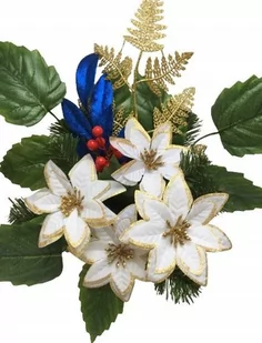 Stroik Wkład Do Flakonu Wazonu Na Cmentarz Gotowy W Donicy Kwiaty Gwiazda - Sztuczne kwiaty - miniaturka - grafika 1