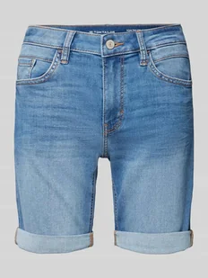 Bermudy jeansowe o kroju slim fit z 5 kieszeniami - Spodenki damskie - miniaturka - grafika 1