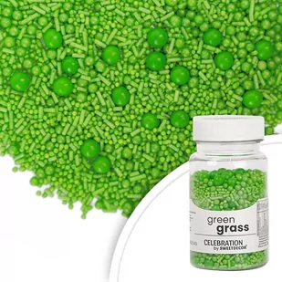 Posypka cukrowa ZIELONA Celebration Green Grass Sweet Decor, 70 g - Dodatki do ciast w proszku - miniaturka - grafika 1