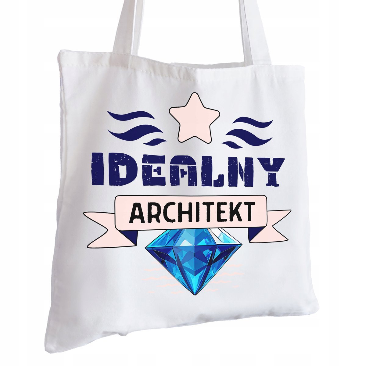 Torba Bawełniana biała dla Architekta Na Prezent ekologiczna Trwały Nadruk