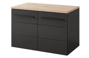 Szafka łazienkowa pod umywalkę Szynaka Meble Swing 80 cm czarny mat TH-100-1886 - Szafki łazienkowe - miniaturka - grafika 1