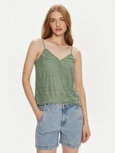 Vero Moda Top Maya 10304453 Zielony Regular Fit - Koszulki i topy damskie - miniaturka - grafika 1