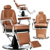 Fotele fryzjerskie - Fotel fryzjerski barberski hydrauliczny do salonu fryzjerskiego barber shop Perseus Barberking - miniaturka - grafika 1