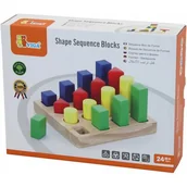 Zabawki interaktywne dla dzieci - Viga Toys Klocki Drewniane Nauka Kształtów Kolorów Viga 51367 - miniaturka - grafika 1