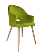 Krzesła - atosmeble.pl Krzesło Velvet bl 75 noga dąb - miniaturka - grafika 1