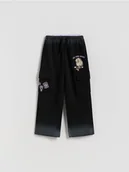 Spodnie i spodenki dla dziewczynek - Reserved - Spodnie dresowe Pusheen - czarny - miniaturka - grafika 1