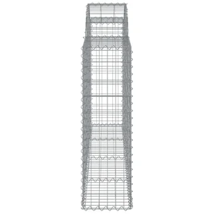 vidaXL Kosze gabionowe, 3 szt, 200x30x100/120 cm, galwanizowane żelazo - Ogrodzenia - miniaturka - grafika 6