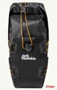 Akcesoria turystyczne - Sakwa rowerowa na widelec przedni Jack Wolfskin MOROBBIA FORK BAG flash black - miniaturka - grafika 1