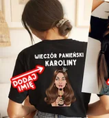 Koszulki i topy damskie - Koszulki na wieczór panieński z imionami - Z BRUNETKĄ - miniaturka - grafika 1